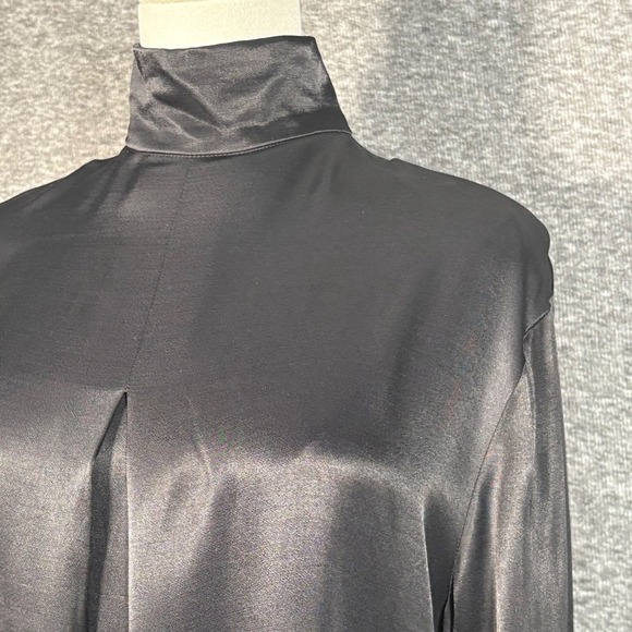 Sleeper Black Party Shirt Dress Long Sleeve Detachable Cuffs Small - Picture 6 of 14